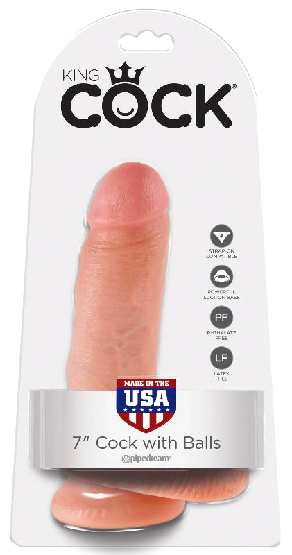King Cock 7 inch Cock With Balls - Realistic Dildos
