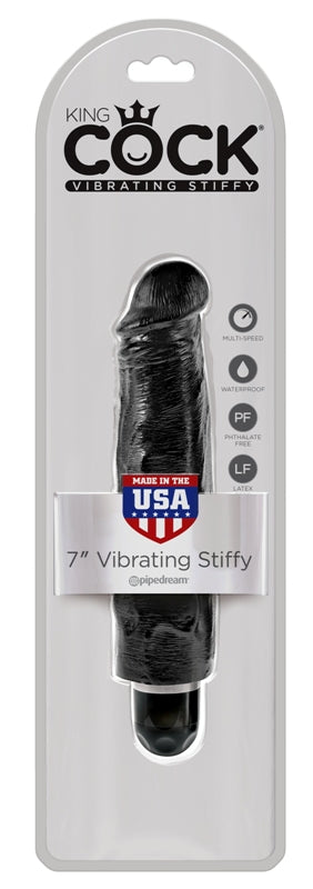 King Cock Vibrating Stiffy Realistic & Body-Safe Dildo Flesh - Vibrating Dildos