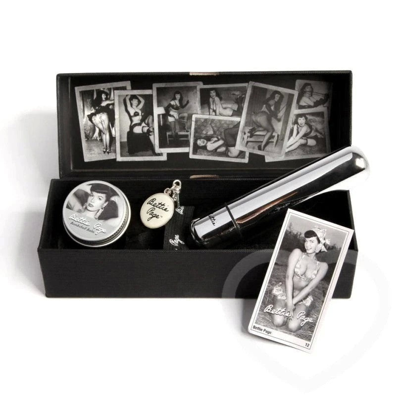 Bettie Page Buzzin Bullet and Balm Set Bullet Vibrators