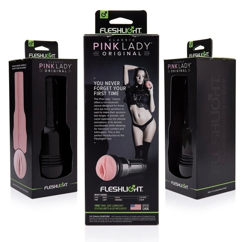 Fleshlight Pink Lady Original Masturbator and Lubricant Value Pack Masturbators and Strokers