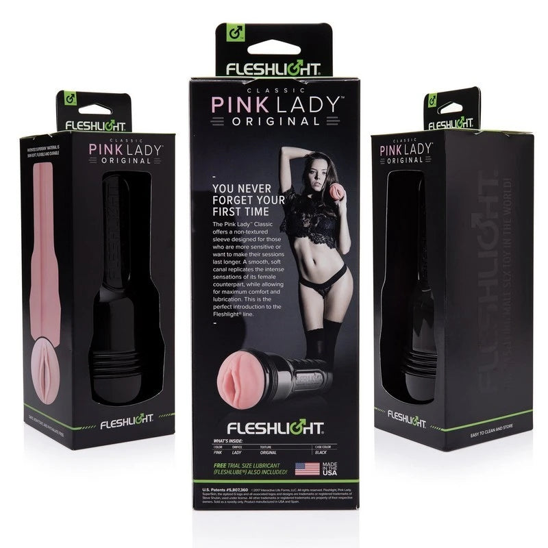 Fleshlight Pink Lady Original Masturbator and Lubricant Value Pack Masturbators and Strokers