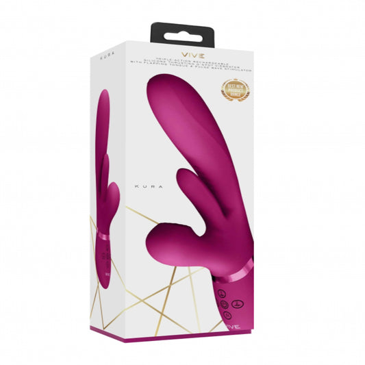 Kura - Thrusting G-Spot Vibrator with Flapping Tongue - Rabbit Vibrators