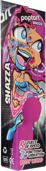 Poptart Shazza Rechargeable Vibrating Body Wand Massager Purple Body Wands