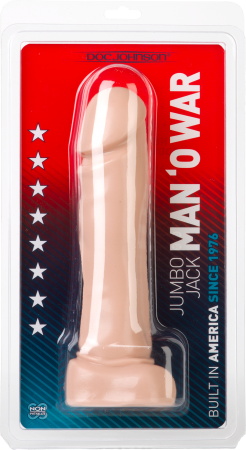 Doc Johnson Jumbo Jack MAN O WAR Realistic Dong White Realistic Dildos