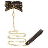 Scala Taboom Leather Studded Collar and Leash