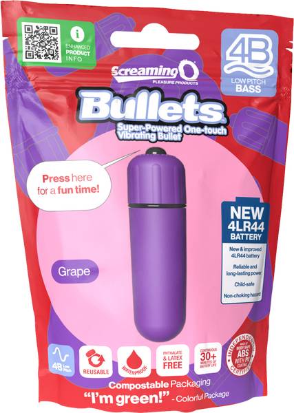 Screaming O 4B Low Pitch Bass Waterproof Bullet Vibrator Bullet Vibrators