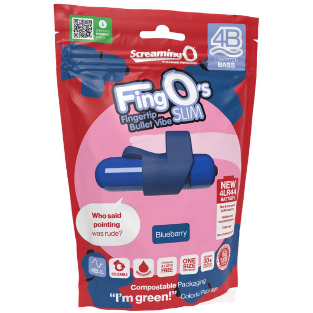 Screaming O FingO's Slim 4B Low Pitch Bass Finger Vibrator Finger and Tongue Vibrators