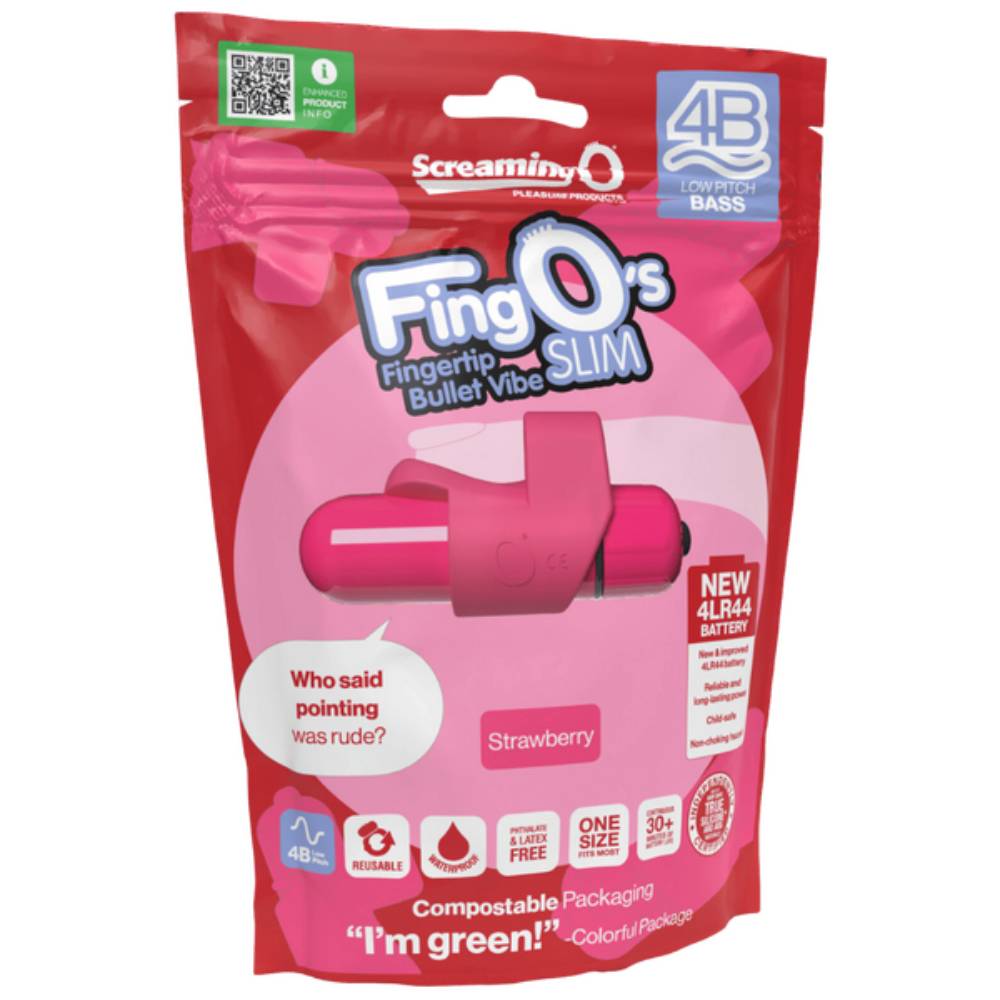 Screaming O FingO's Slim 4B Low Pitch Bass Finger Vibrator Finger and Tongue Vibrators