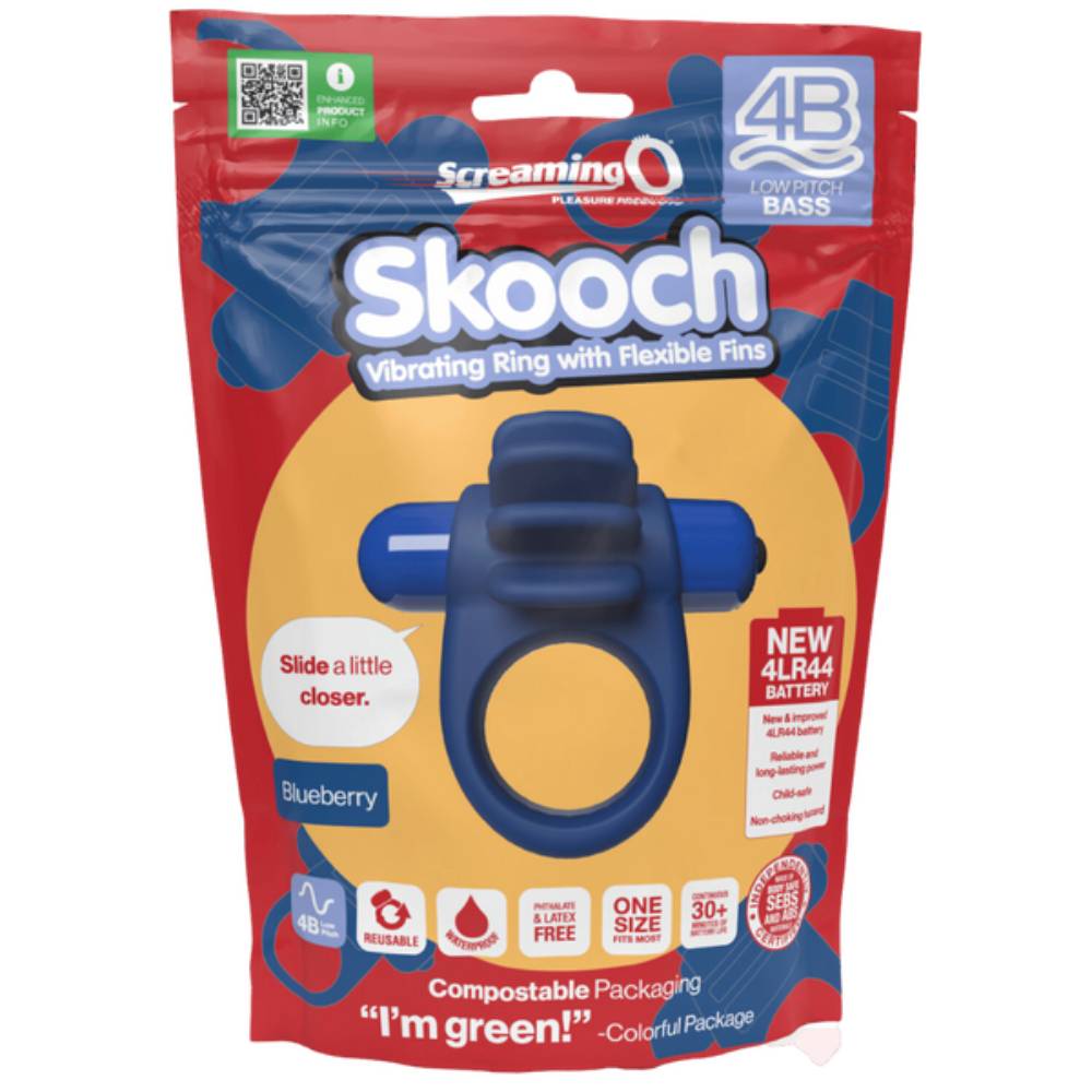 Screaming O Skooch 4B Low Pitch Bass Flexible Mens Cock Ring Vibrating Cock Rings