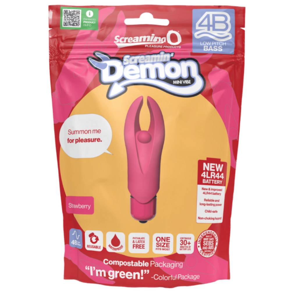 Screaming O Demon 4B Low Pitch Bass Clitoral Vibrator Clit Ticklers and Pulsators