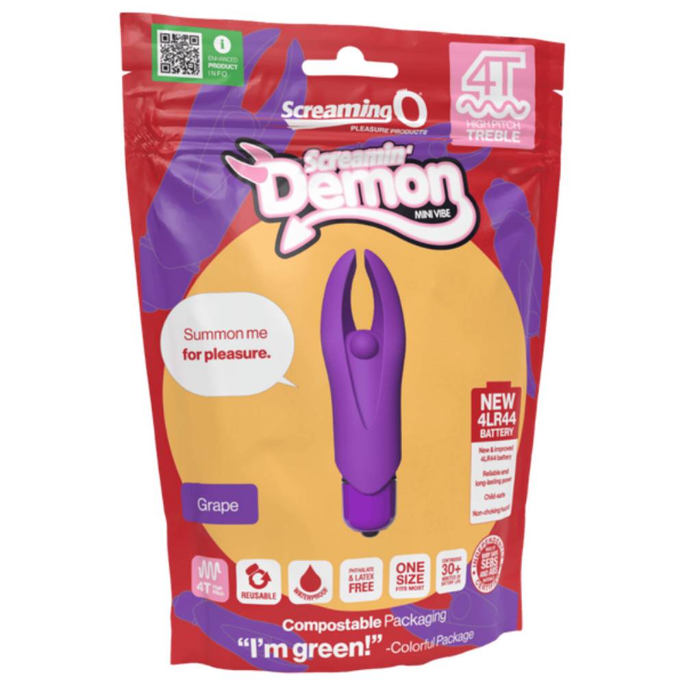 Screaming O Demon 4T High Pitch Treble Clitoral Massager Clit Ticklers and Pulsators