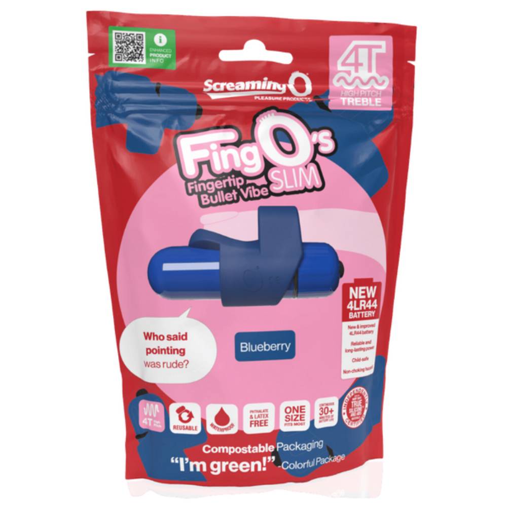 Screaming O FingO's Slim 4T High Pitch Treble Adult Finger Massager Finger and Tongue Vibrators