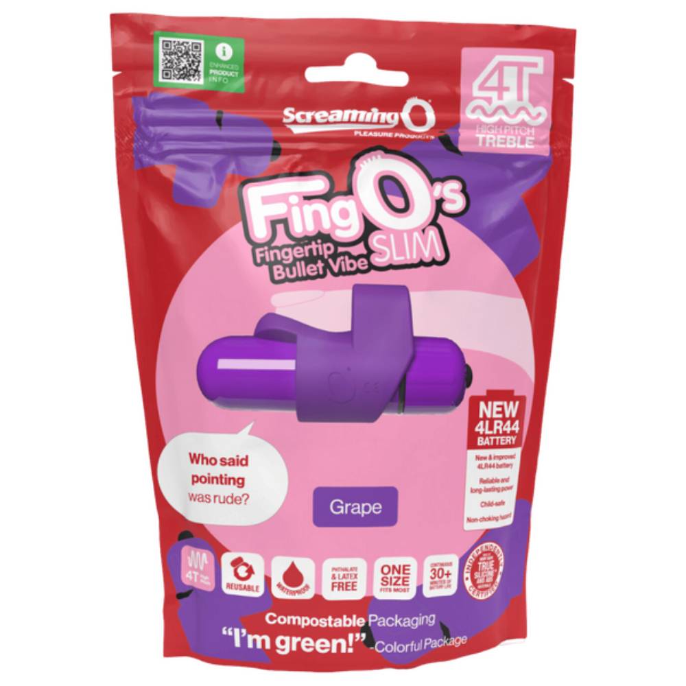 Screaming O FingO's Slim 4T High Pitch Treble Adult Finger Massager Finger and Tongue Vibrators