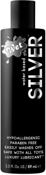 Wet Silver Water Based Hypoallergenic Adult Lubricant Water Based Lubes
