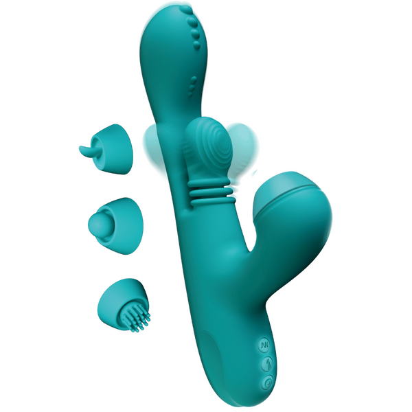 Amovibe Sensa Sway 10 Functions G-Spot Rabbit Vibrator Teal Rabbit Vibrators