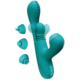 Amovibe Sensa Sway 10 Functions G-Spot Rabbit Vibrator Teal Rabbit Vibrators