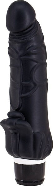 Seven Creations Silicone Classic Viking Vibrating Dildo Black Vibrating Dildos