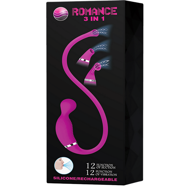 Pretty Love Romance Rechargeable 3 in1 Clit Vibrator - Clit Ticklers and Pulsators