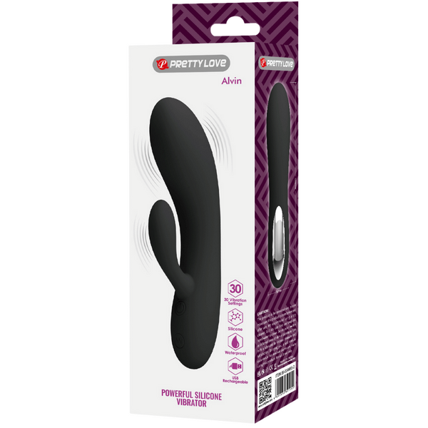 Pretty Love Alvin Rechargeable Silicone Rabbit Massager - Rabbit Vibrators