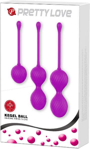Pretty Love Kegel Exerciser Ball Kit Purple Love Eggs and Kegel Exercisers