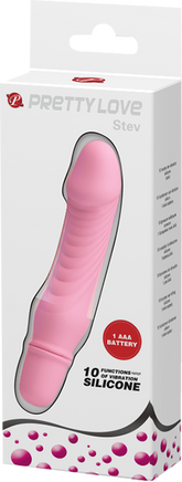Pretty Love Stev 10 Functions Vibrating Dildo Pink Vibrating Dildos