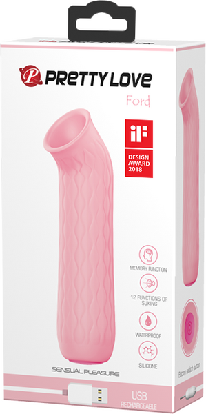 Baile Ford 12 Functions Rechargeable Clitoral Massager Pink Clit Ticklers and Pulsators