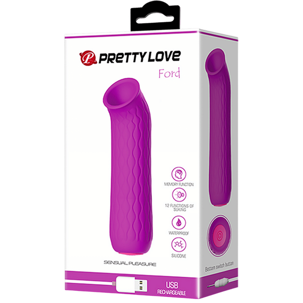 Baile Ford 12 Functions Rechargeable Clitoral Massager Purple Clit Ticklers and Pulsators