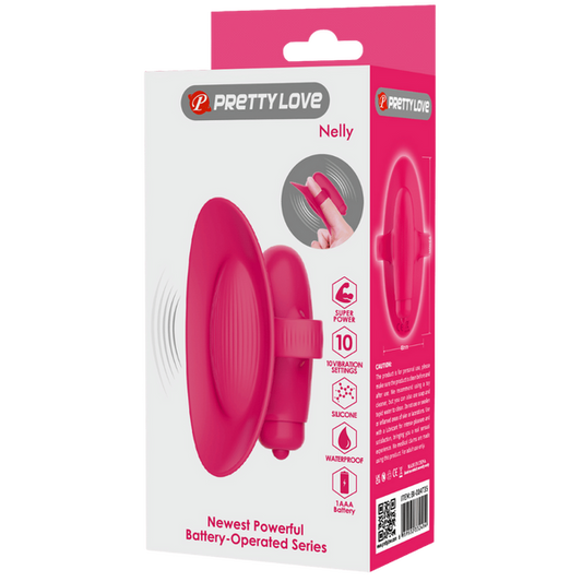Baile Nelly Ribbed Silicone Finger Massager Pink Finger and Tongue Vibrators