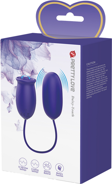 Pretty Love Daisy Youth Multi Function Vibrating Love Egg Purple Love Eggs and Kegel Exercisers