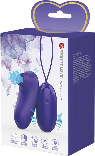 Pretty Love Rechargeable Orthus Youth Love Egg Vibrator Purple Love Eggs and Kegel Exercisers