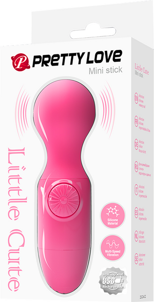 Pretty Love Rechargeable Mini Stick Body Wand Massager Pink Body Wands