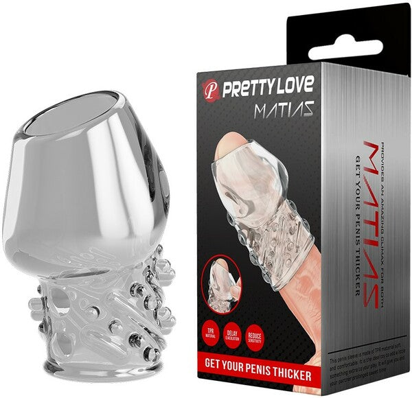 Pretty Love Matias Male Penis Sleeve Clear Penis Sleeves and Extenders