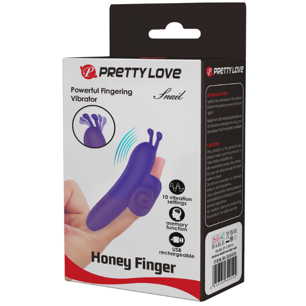 Pretty Love Snail Rechargeable 10 Function Clitoral Massager Purple Clit Ticklers and Pulsators
