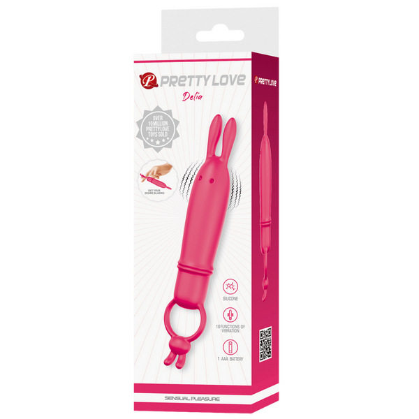 Baile Delia Bunny 10 Functions Finger Vibrator - Finger and Tongue Vibrators