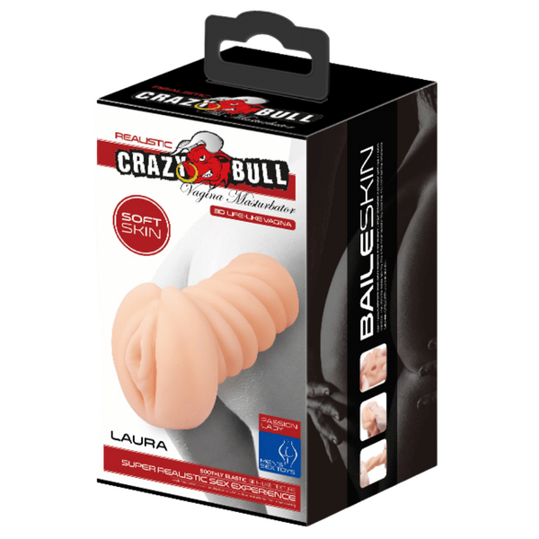 Crazy Bull Laura Realistic Vagina Male Masturbator Flesh Masturbators and Strokers