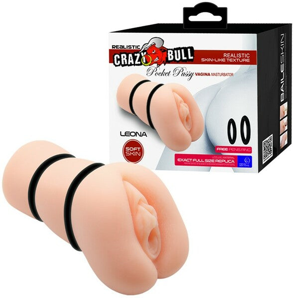 Crazy Bull Leona Pocket Pussy Mens Pleasure Stroker Masturbators and Strokers