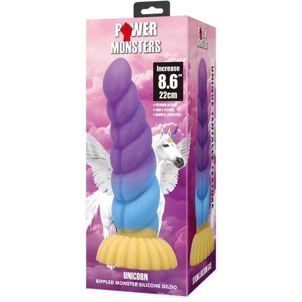 Baile Unicorn 22 cm Suction Cup Silicone Dong - Realistic Dildos
