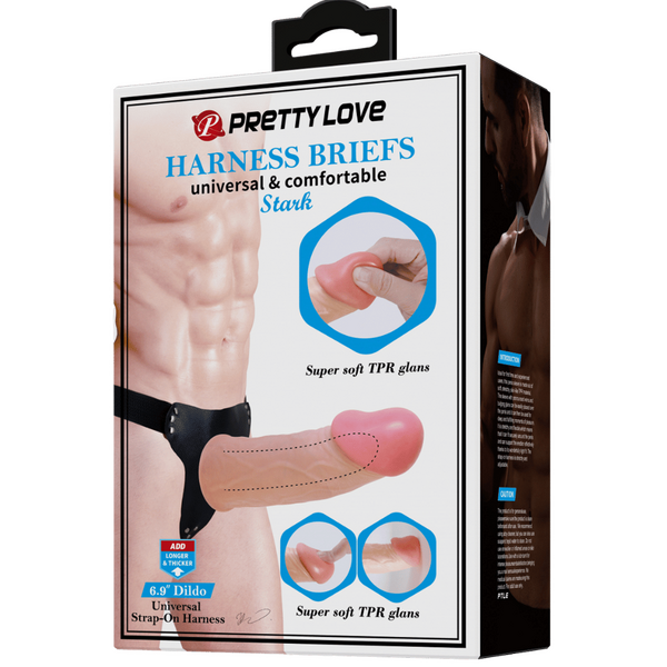 Pretty Love Stark Universal Strap On Harness With 6.9 Dildo Inch Flesh Strap On Sextoys