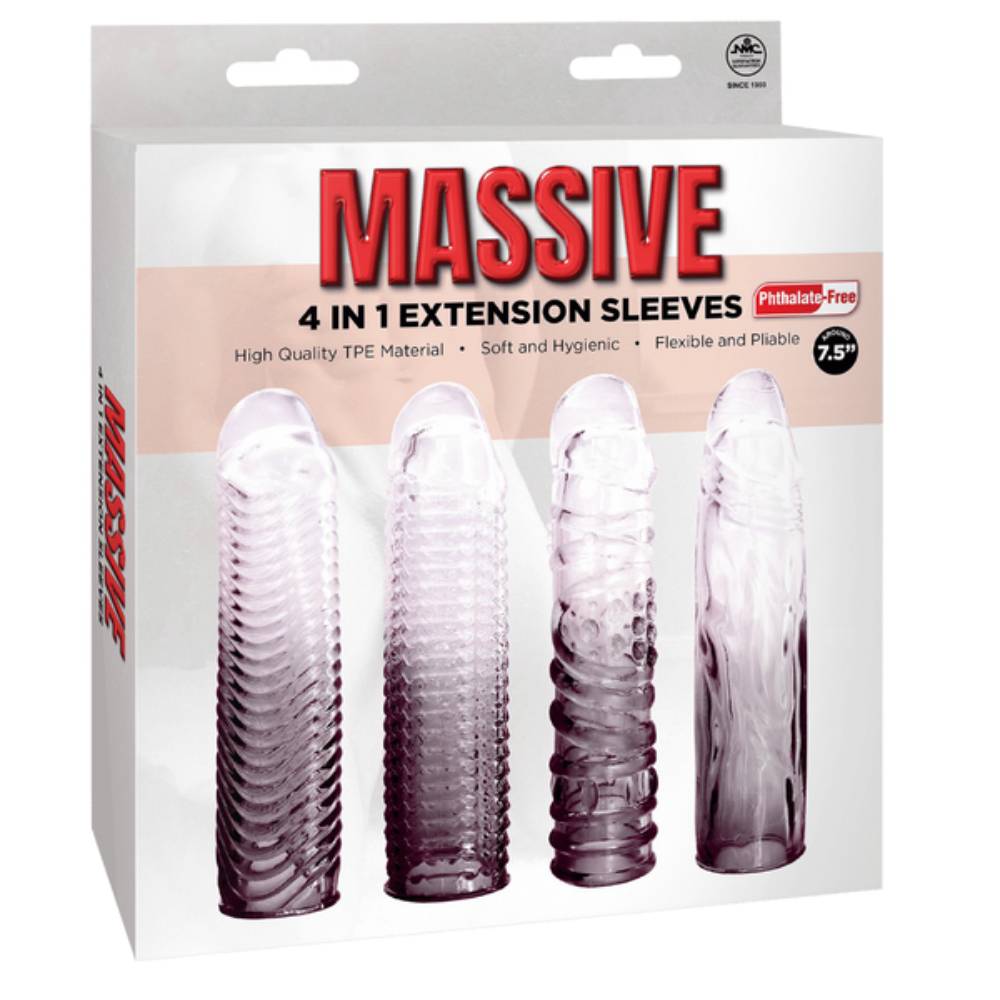 Massive 4 in 1 Soft Male Penis Extension Sleeve Penis Sleeves and Extenders