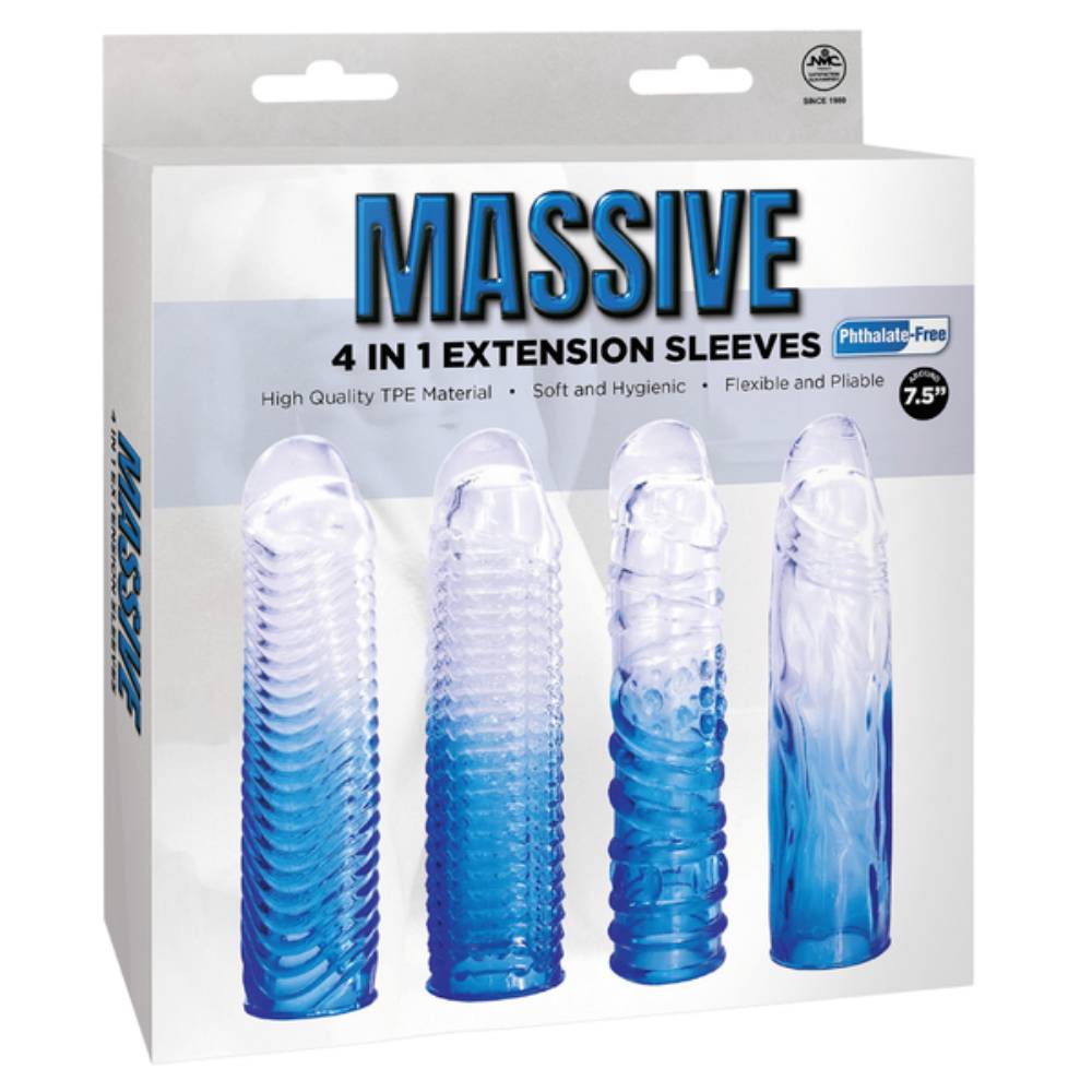 Massive 4 in 1 Soft Male Penis Extension Sleeve Penis Sleeves and Extenders