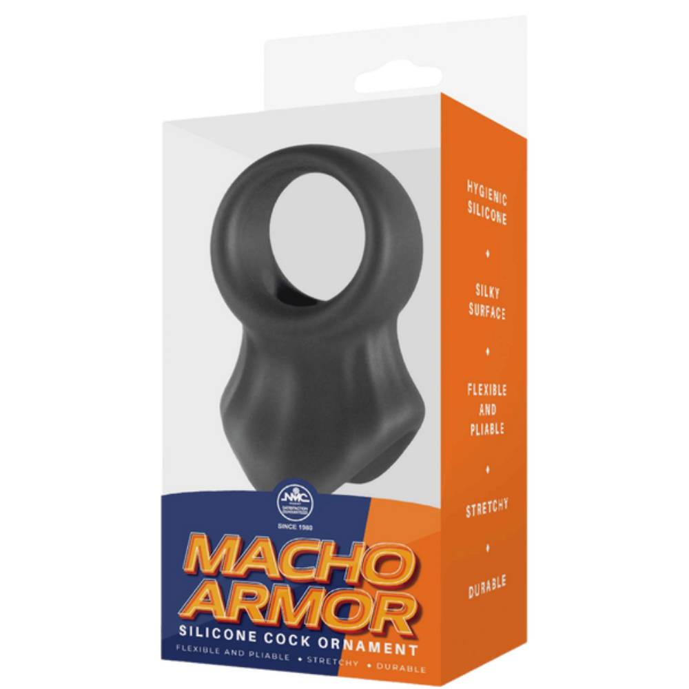 Macho Armor Silicone Stretchy Cock and Ball Ornament Ball and Cock Toys