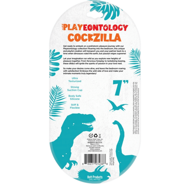 Hott Products Cockzilla Dinosaur shaped Dildo Blue Realistic Dildos