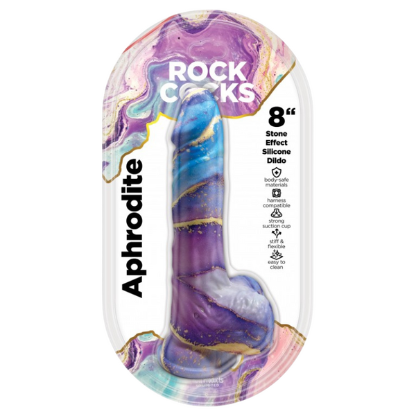 Rock Cocks Aphrodite Realistic Textured Dildo 8 Inch Realistic Dildos