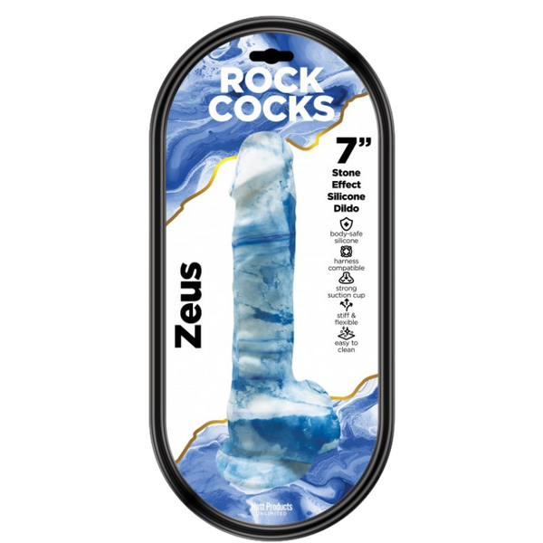 Rock Cocks Zeus Bendable Realistic Textured Dildo 7 Inch Realistic Dildos