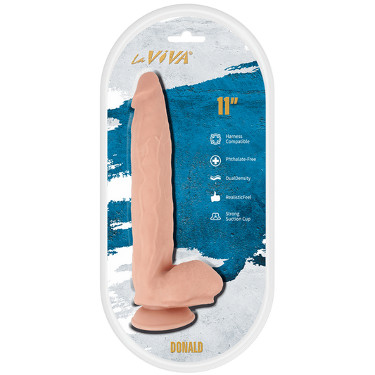 La Viva Donald 11 Inches Realistic Feel dildo Flesh - Realistic Dildos