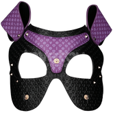 Lovetoy Wicked Pup Play Durable Bondage Mask Purple Black Masks And Blindfolds