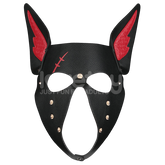 Lovetoy Scarred Alpha Pup Fetish Play Mask Black Red Masks And Blindfolds