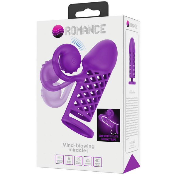 Pretty Love Rechargeable Harden Cock Sleeve Purple Penis Sleeves and Extenders