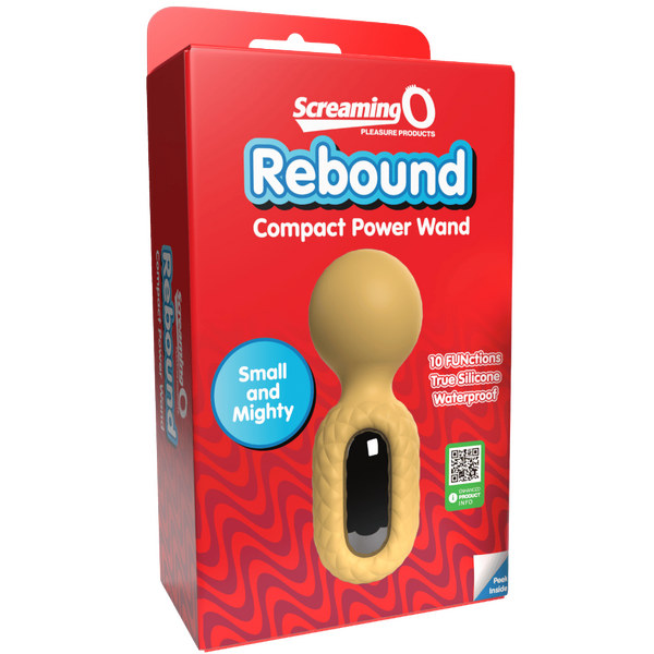 Screaming O Cuties Rebound Compact Power Wand Massager Yellow Body Wands