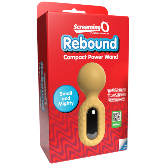 Screaming O Cuties Rebound Compact Power Wand Massager Yellow Body Wands